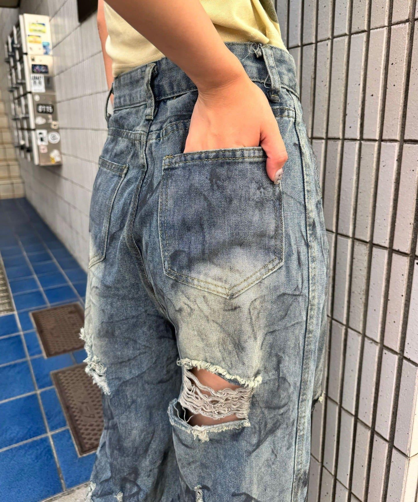 【中性款】復古風寬鬆牛仔褲