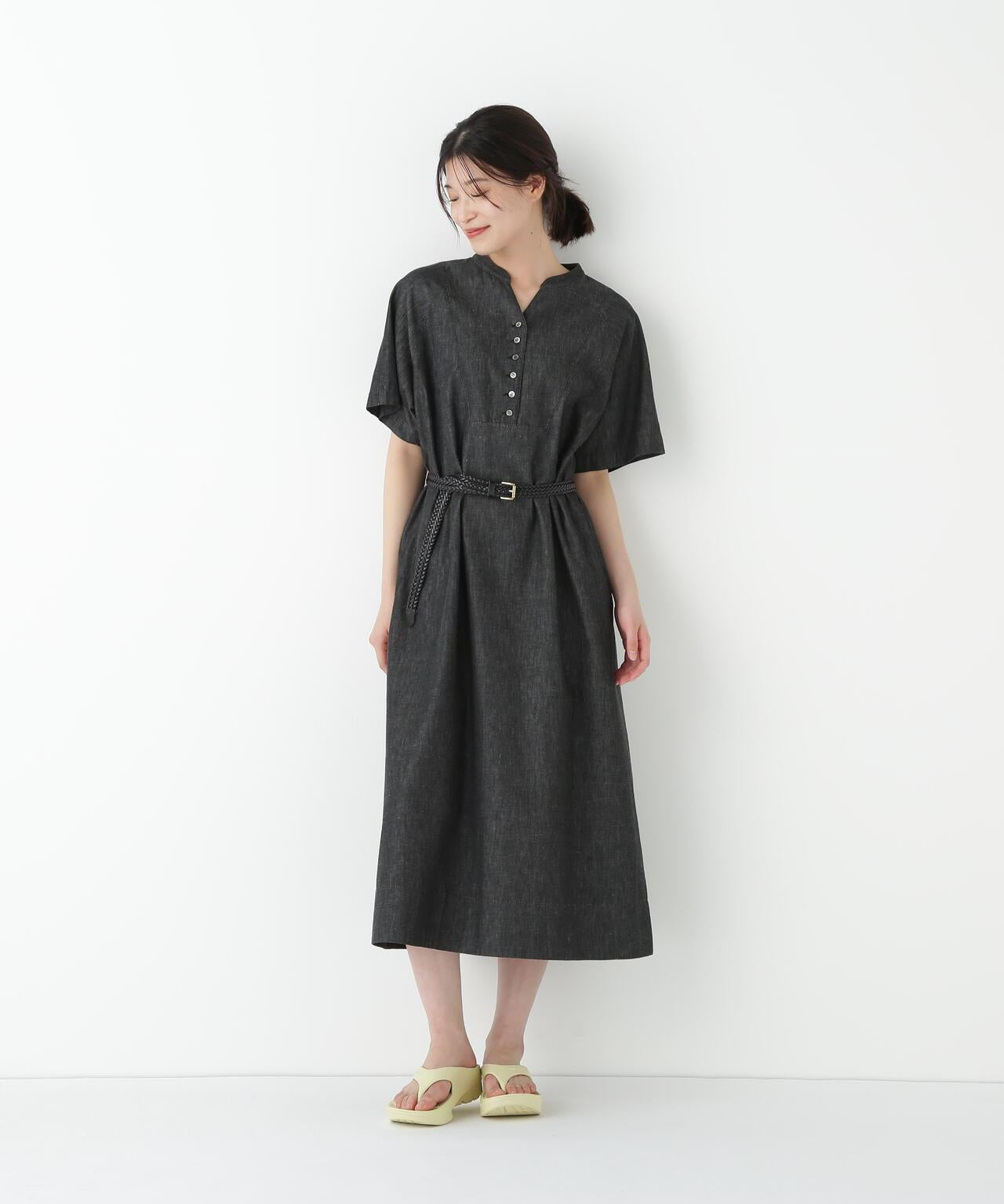 【限定顏色】淺色牛仔連衣裙