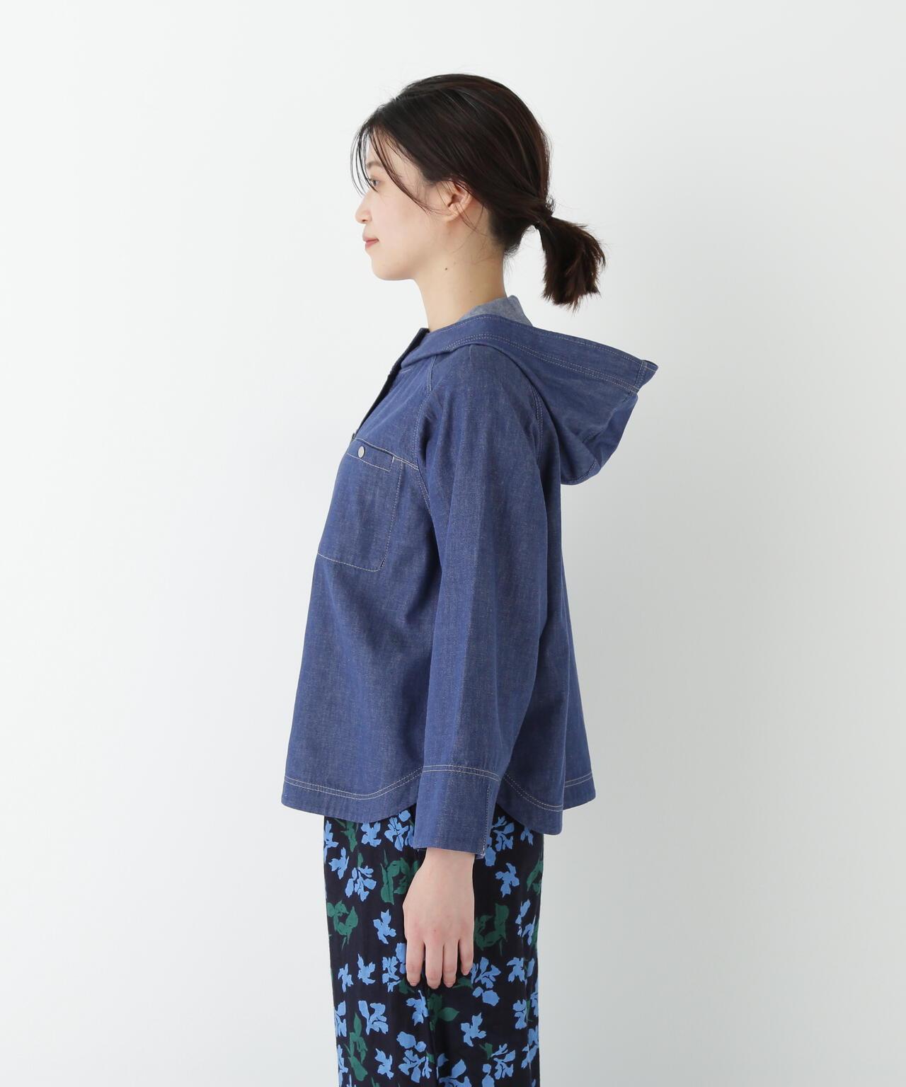 【限定】輕薄牛仔帽衫