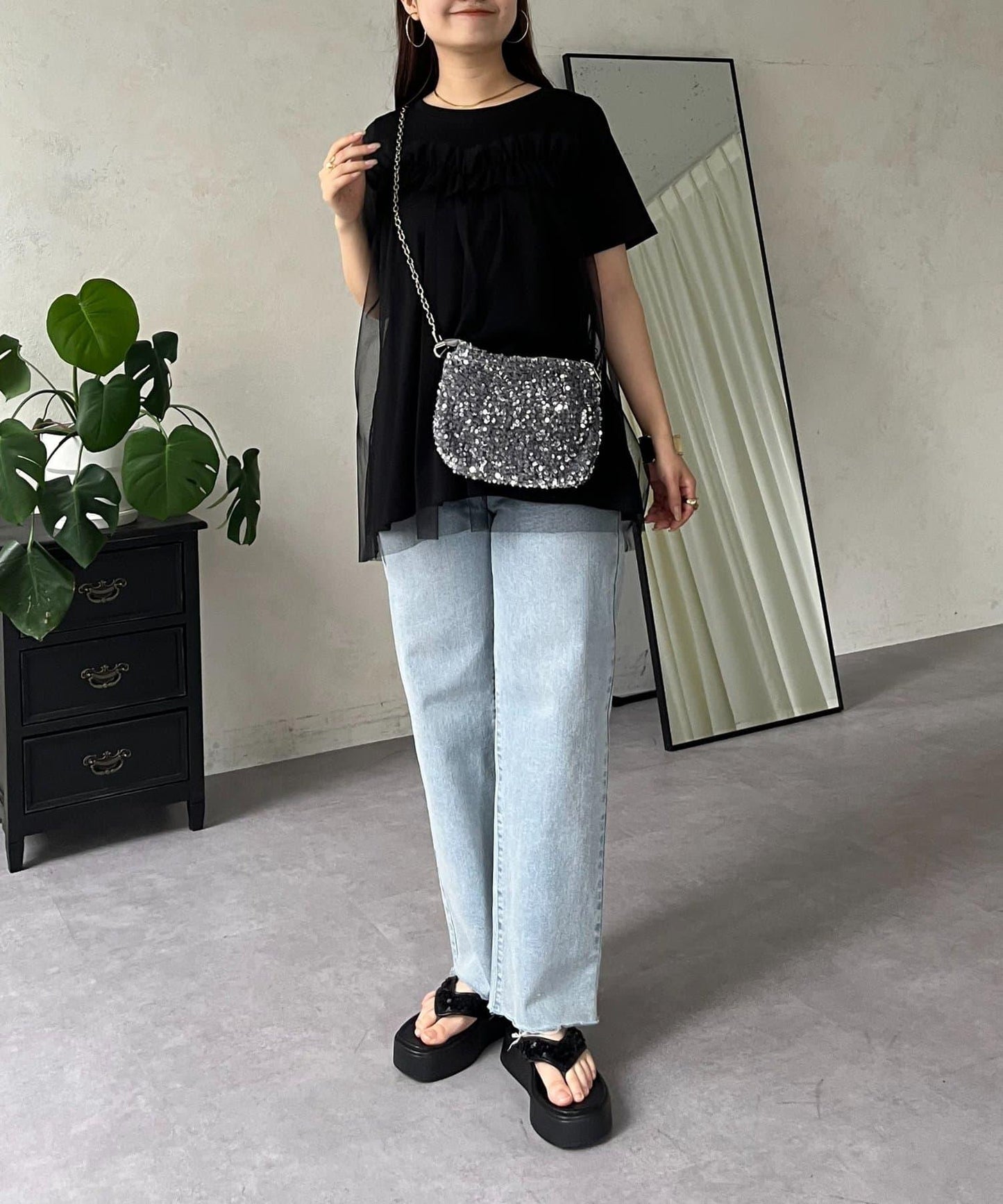 蓬鬆層疊A字型T恤