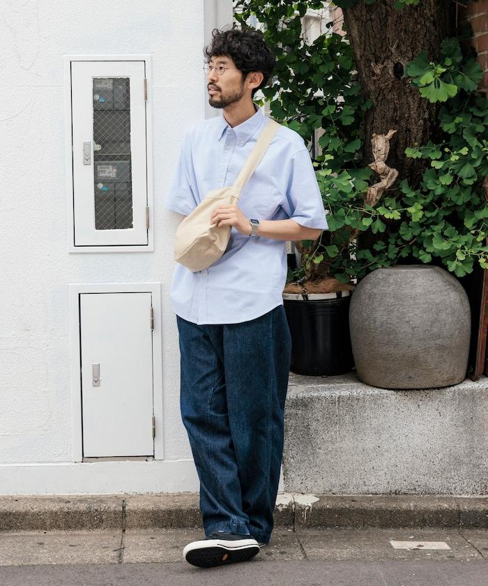 牛津紡 短袖 領釦襯衫