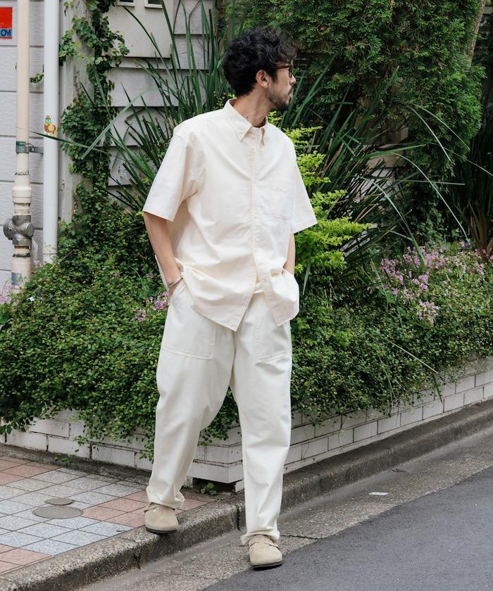 牛津紡 短袖 領釦襯衫