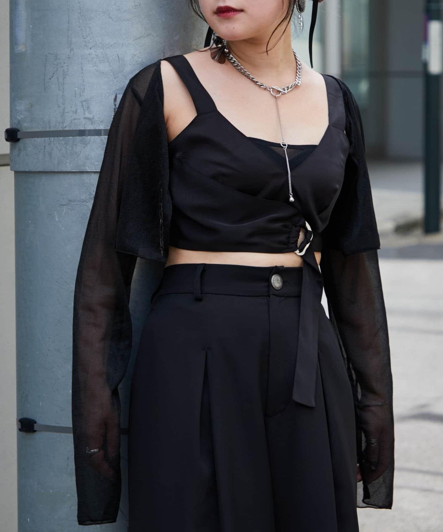 【Mavie..7】不對稱緞面背心