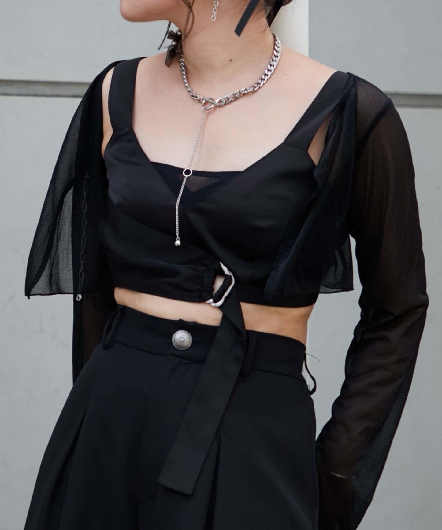 【Mavie..7】不對稱緞面背心