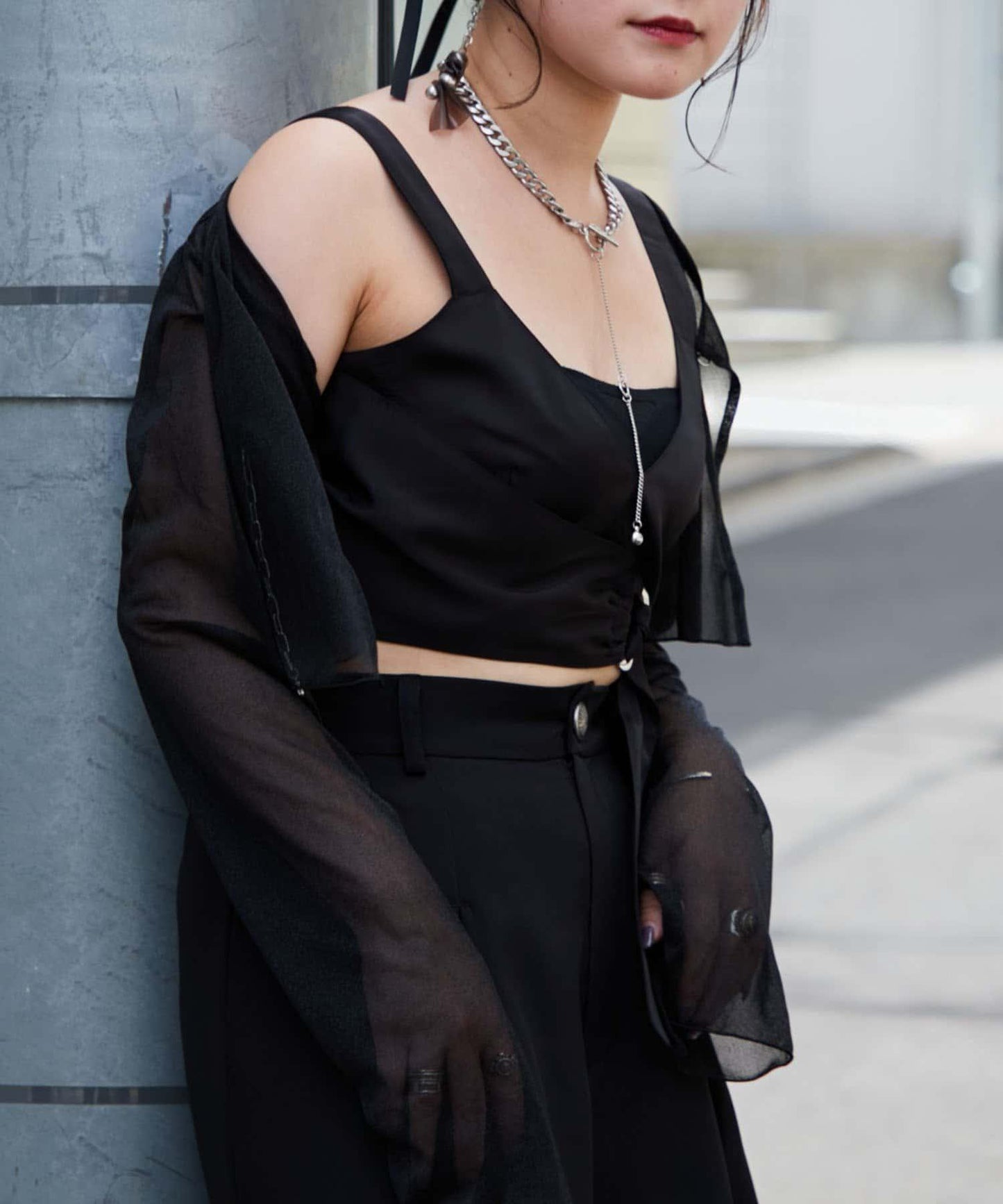 【Mavie..7】不對稱緞面背心