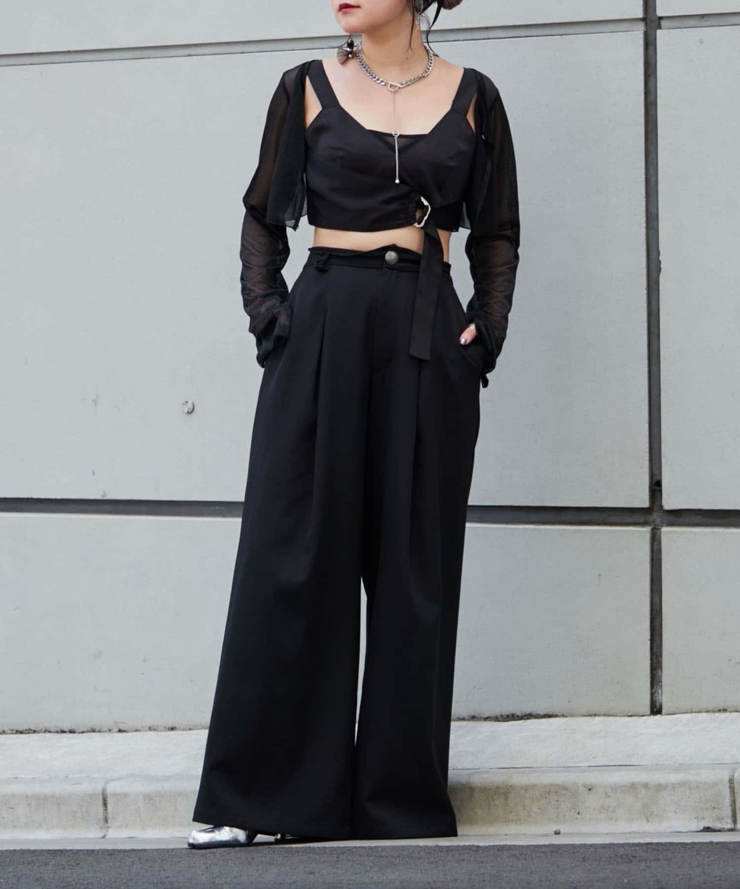 【Mavie..7】不對稱緞面背心