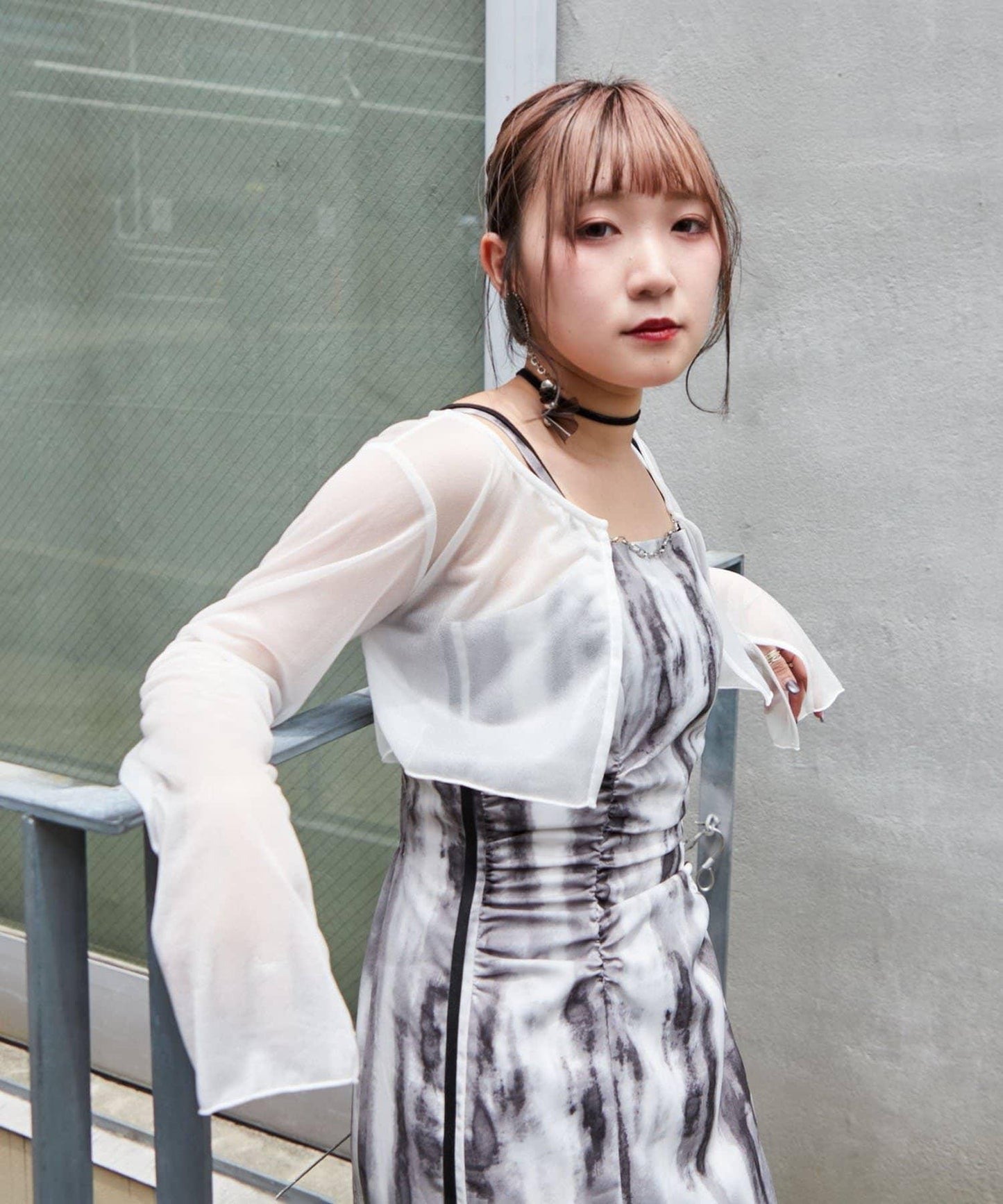 【Mavie..7】側條紋人魚連衣裙