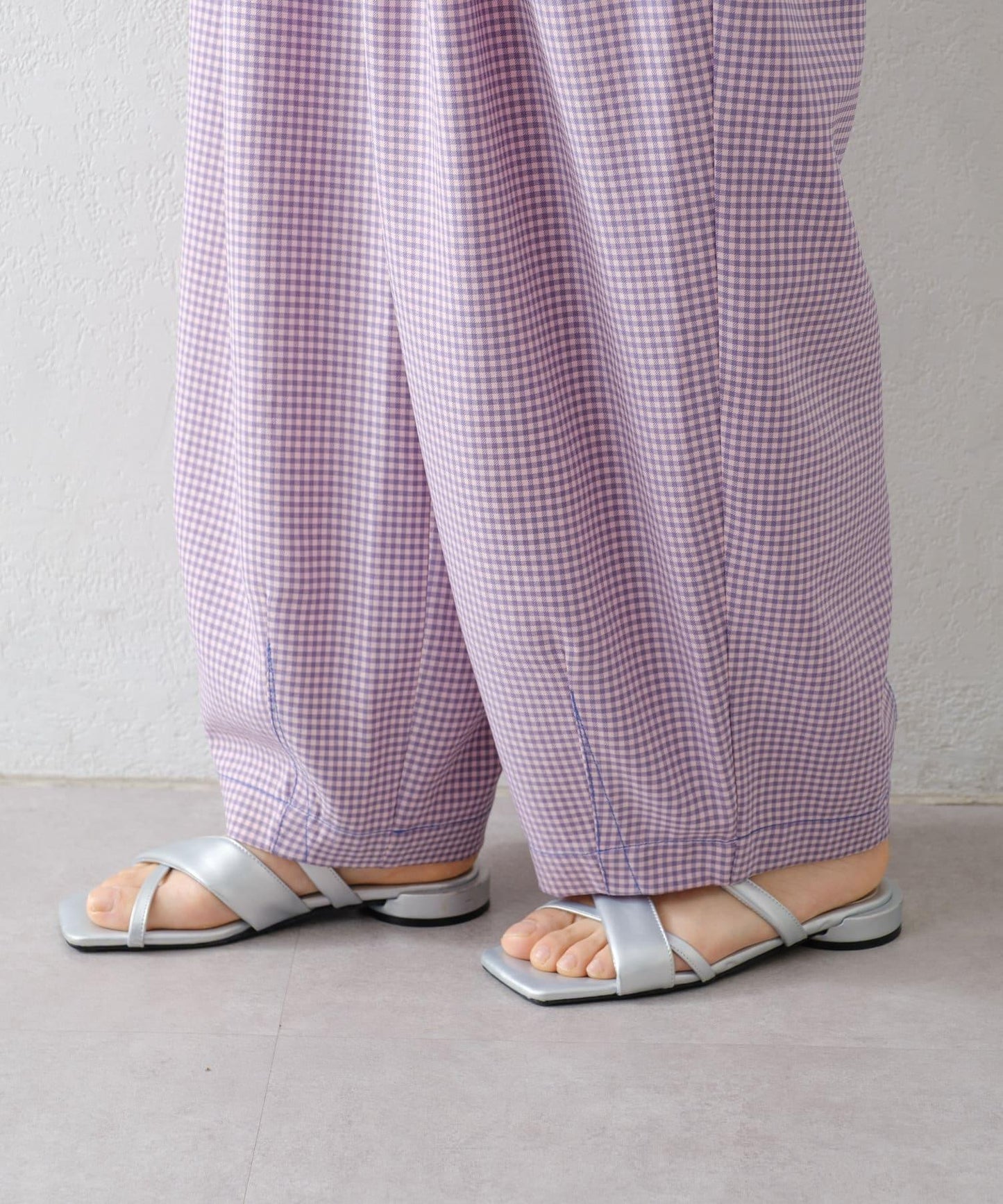 【HELLO.SANFRANCISCO】格子印花休閒褲