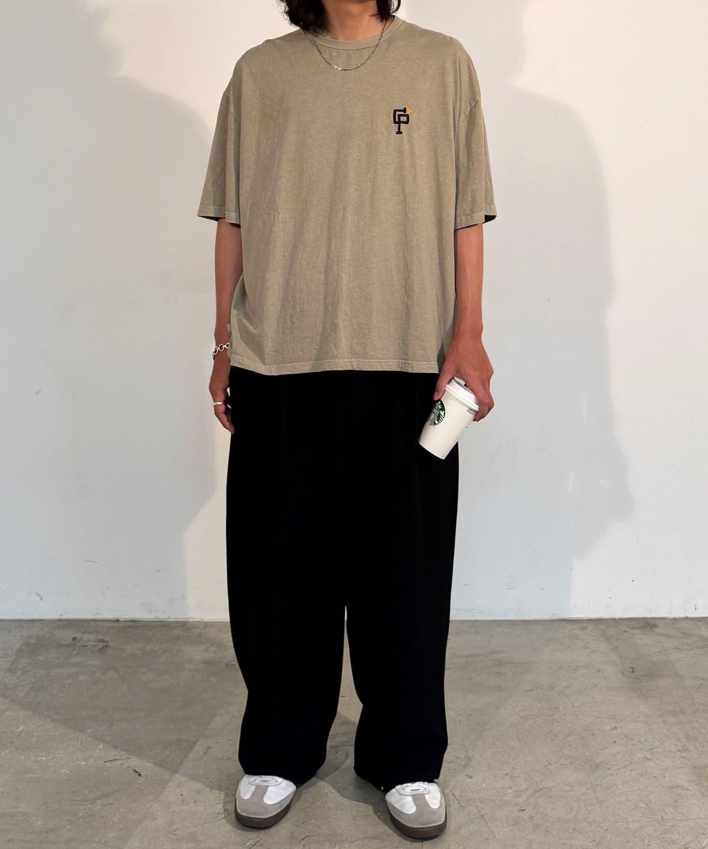 條紋修身超染T恤