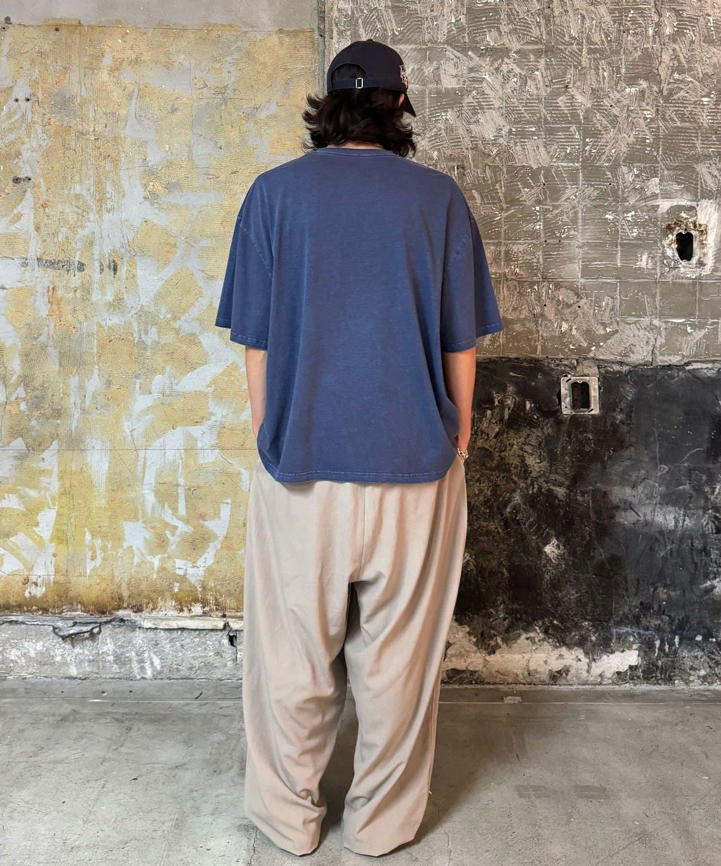 條紋修身超染T恤