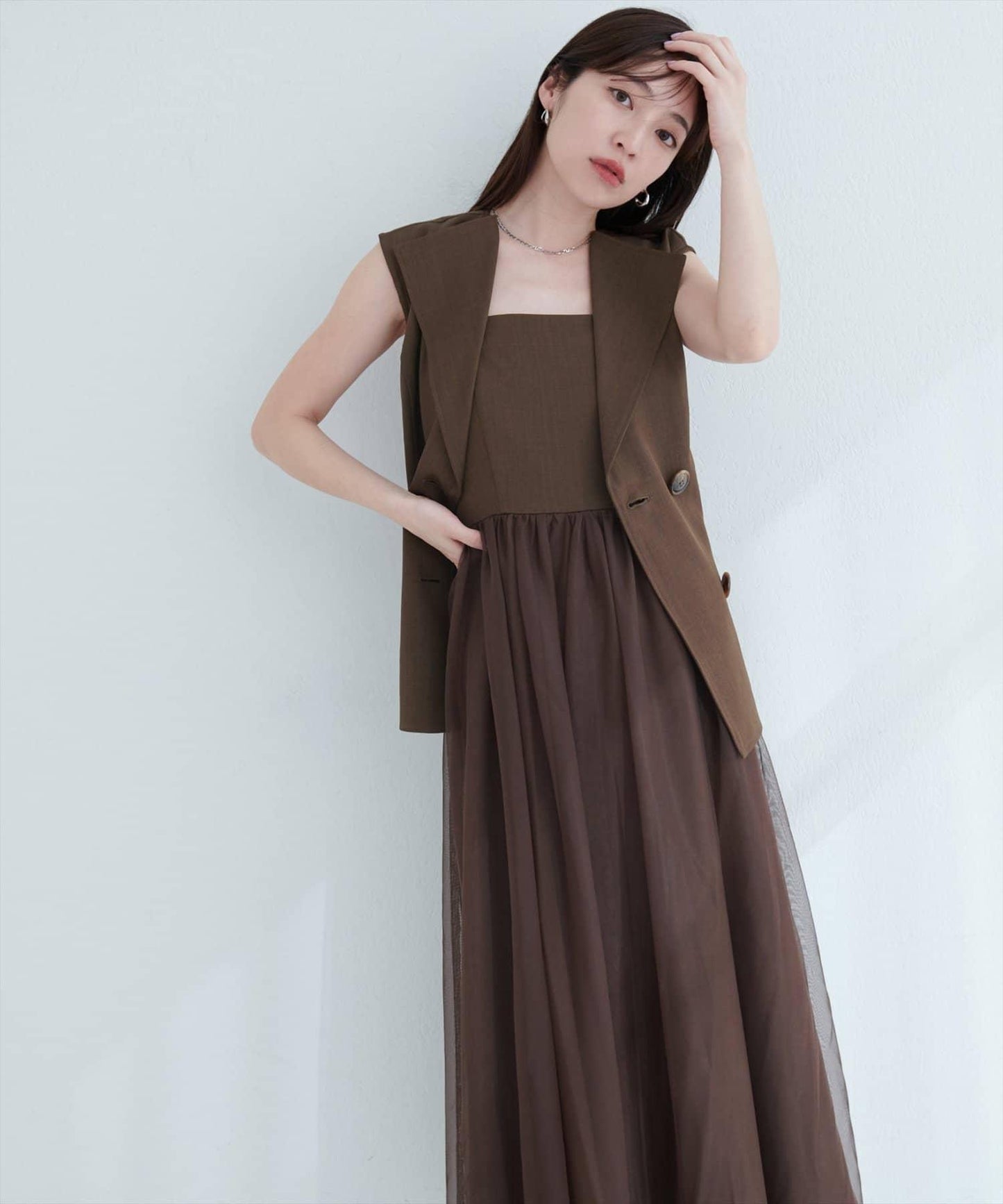 背心套裝吊帶連衣裙