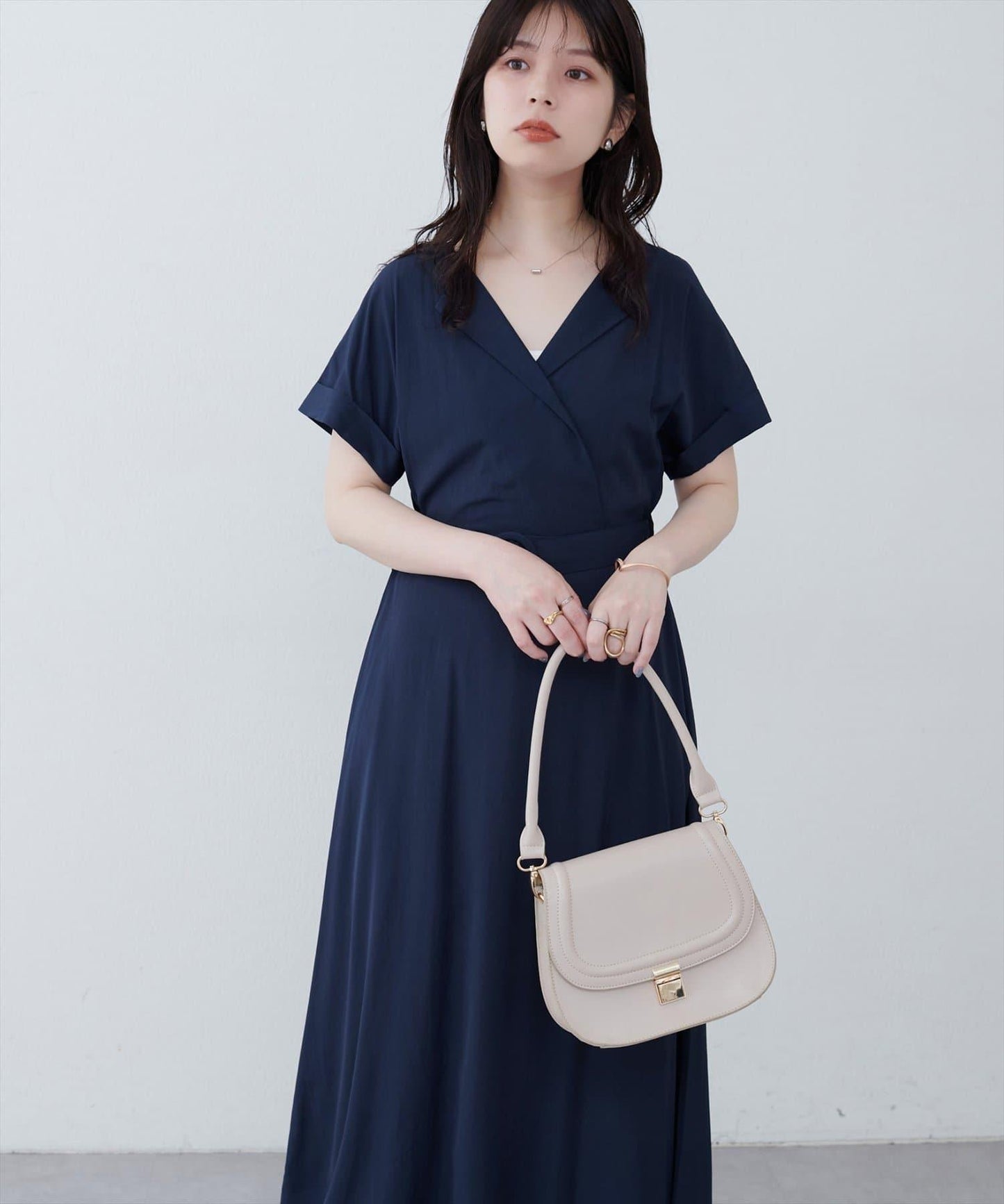 【限定】三角形領連衣裙