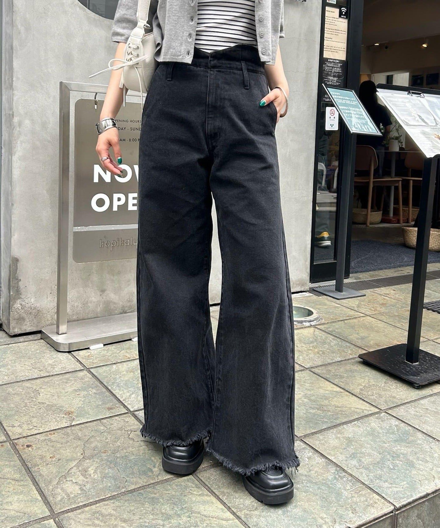 波浪牛仔褲