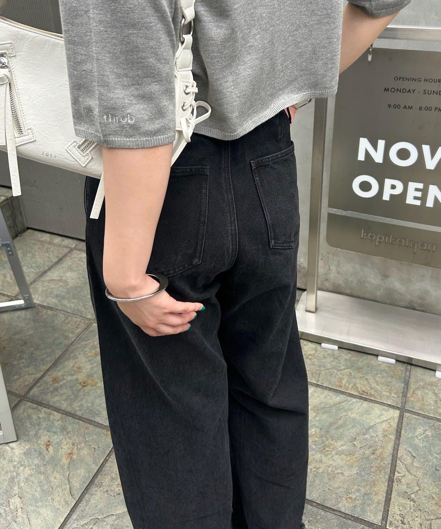 波浪牛仔褲