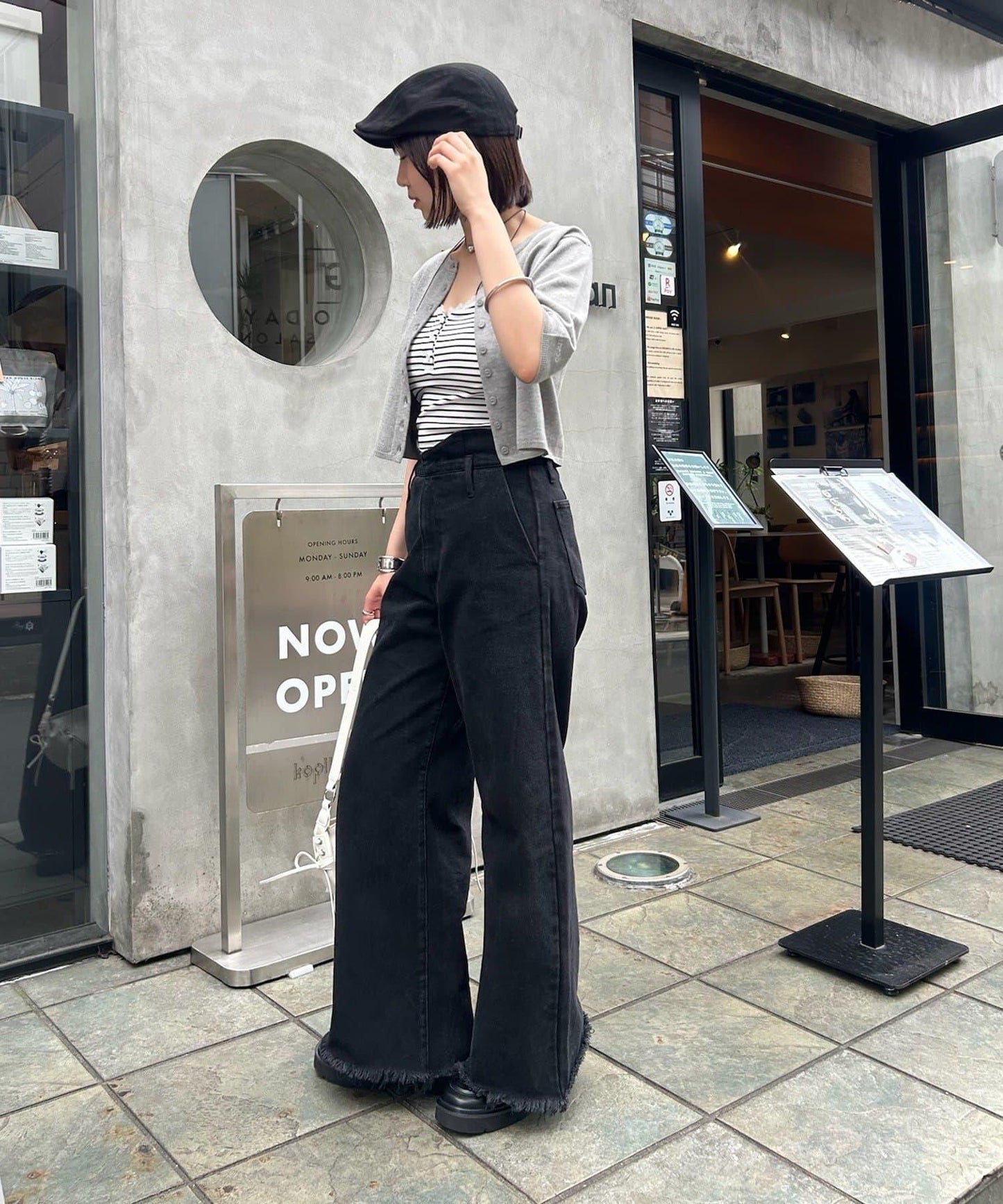 波浪牛仔褲