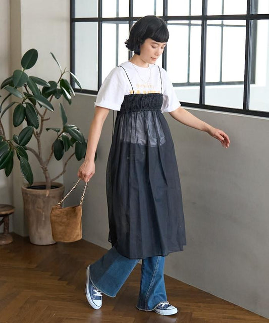 印度 2WAY 剪紗 格紋 帶式連體褲