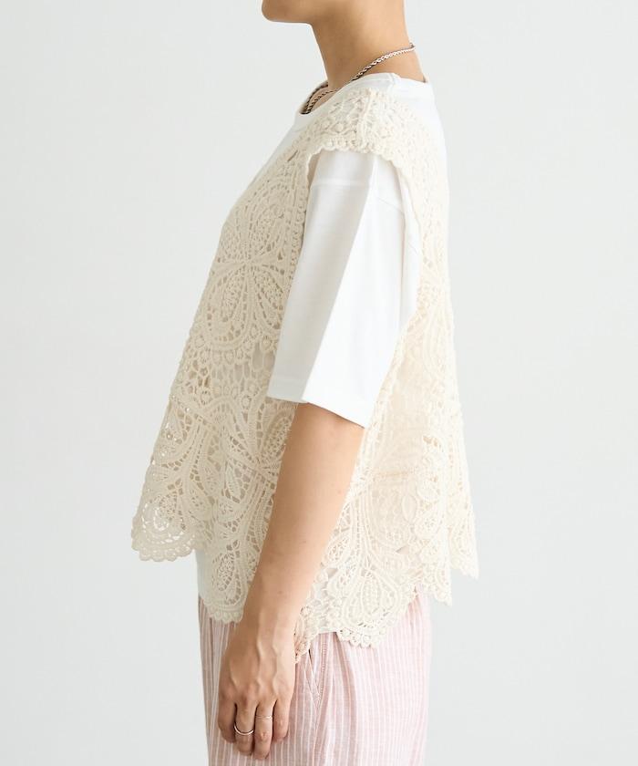 【套裝商品】蕾絲背心 T恤套裝