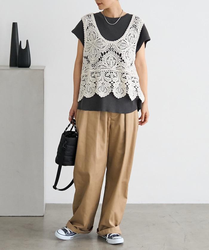 【套裝商品】蕾絲背心 T恤套裝