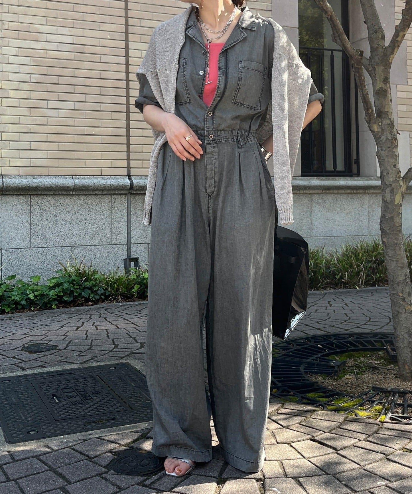 透明牛仔布連體褲