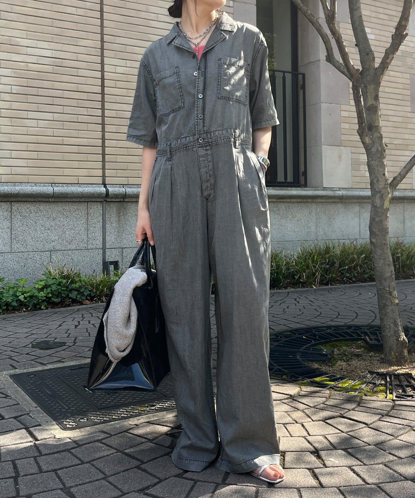 透明牛仔布連體褲