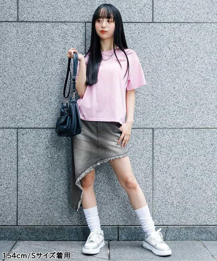 不對稱牛仔裙