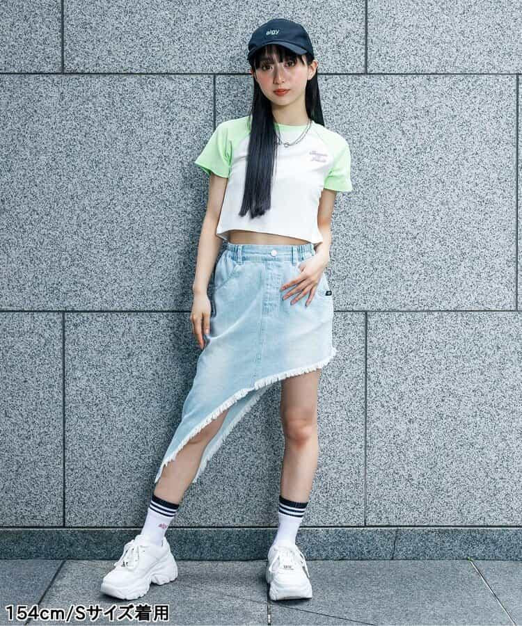 不對稱牛仔裙