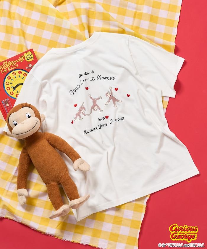 《小猴子喬治》心形刺繡T恤