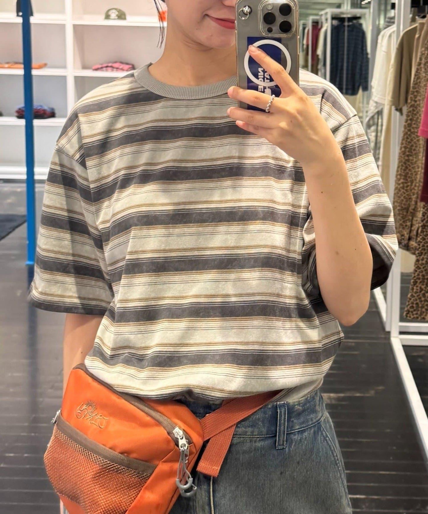 【CIAOPANIC TYPY】【UNISEX】復古風條紋T恤