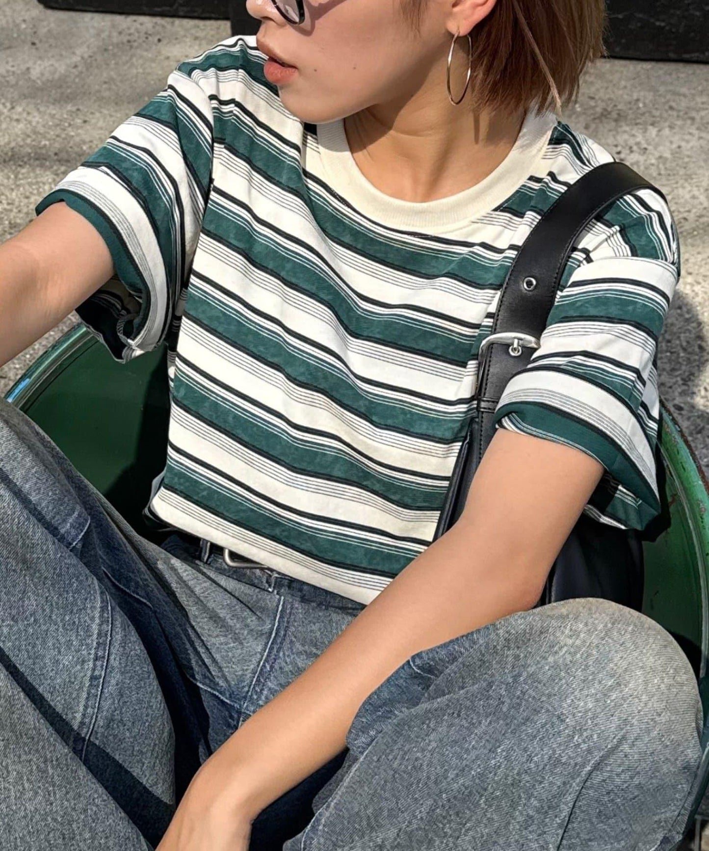 【CIAOPANIC TYPY】【UNISEX】復古風條紋T恤