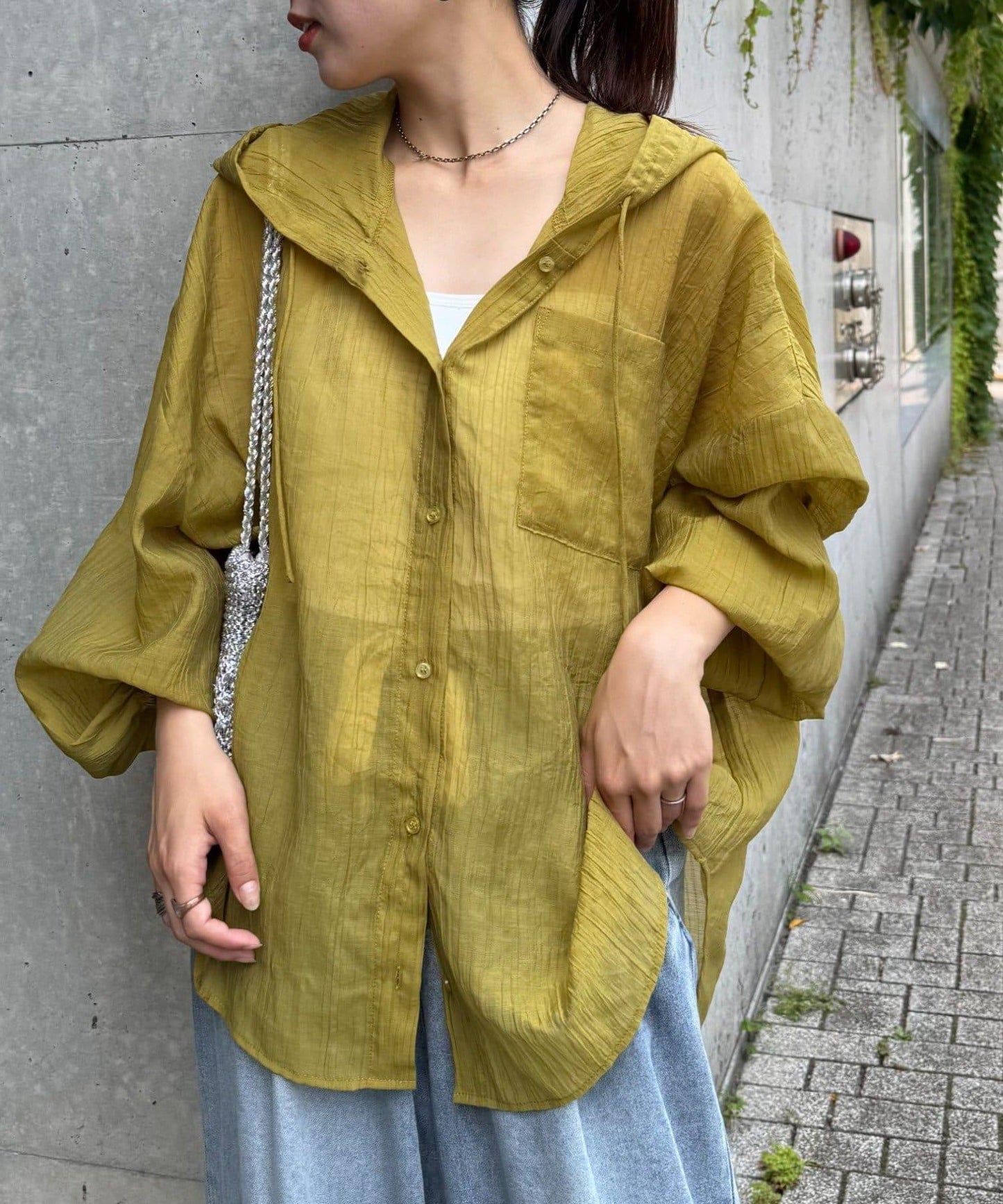 透視連帽襯衫