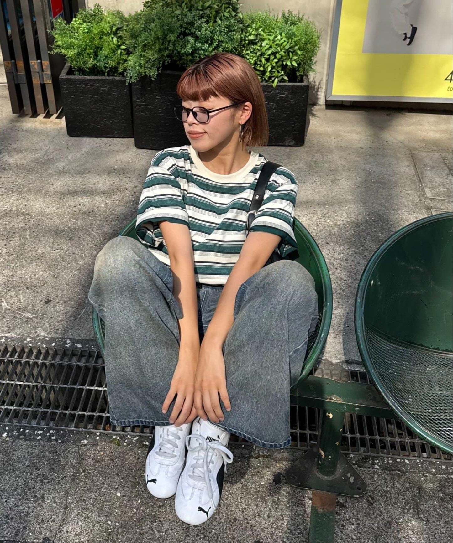 【CIAOPANIC TYPY】【UNISEX】復古風條紋T恤