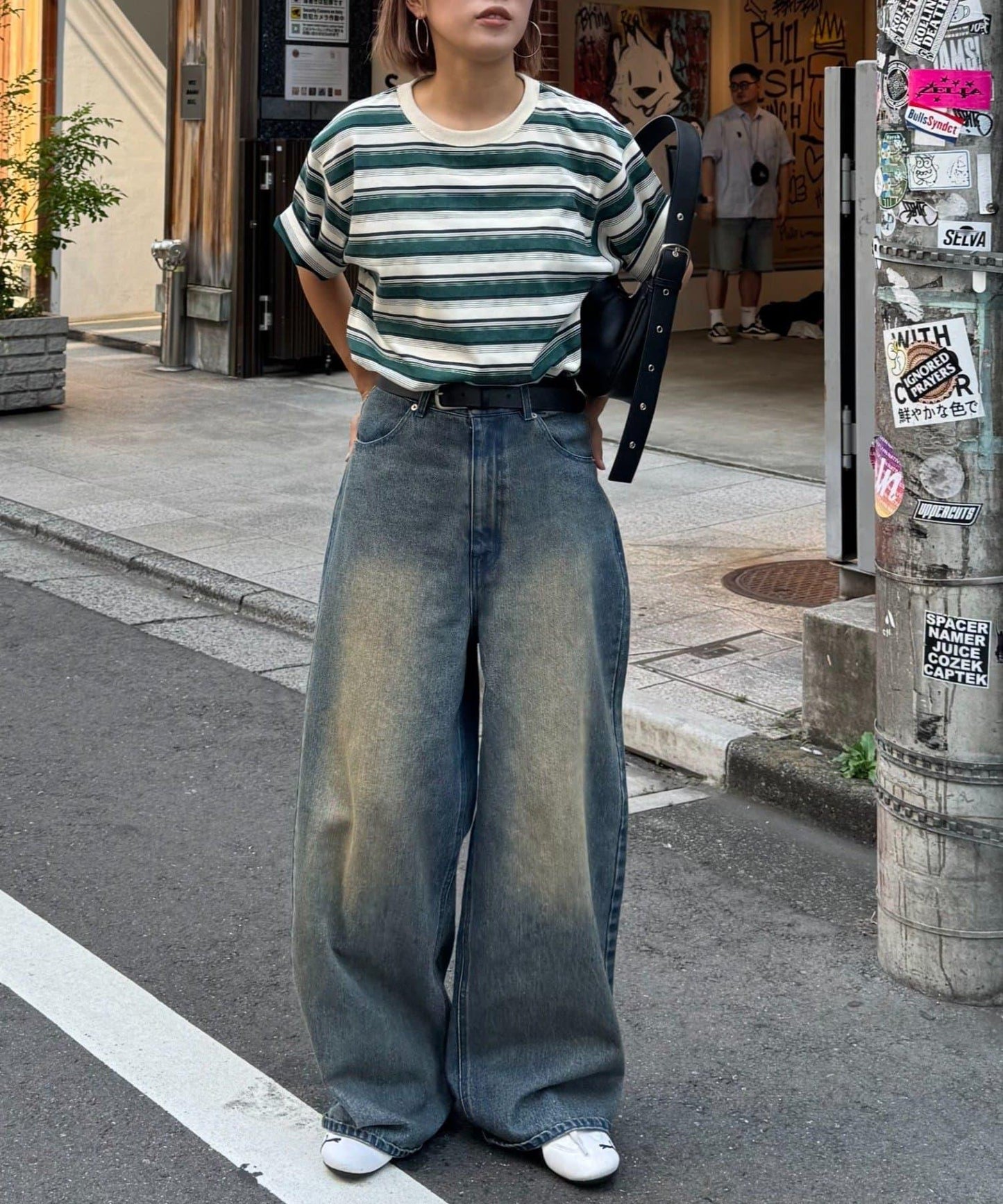 【CIAOPANIC TYPY】【UNISEX】復古風條紋T恤