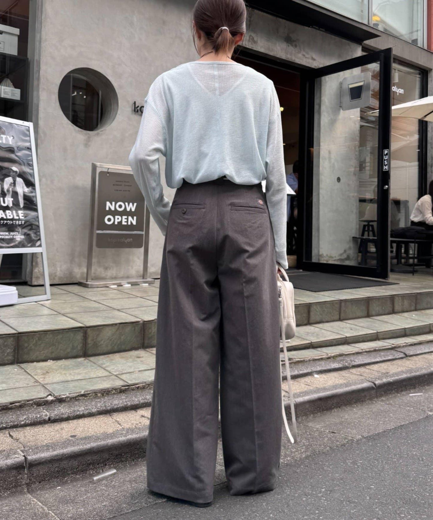 2WAY透視亨利領T恤