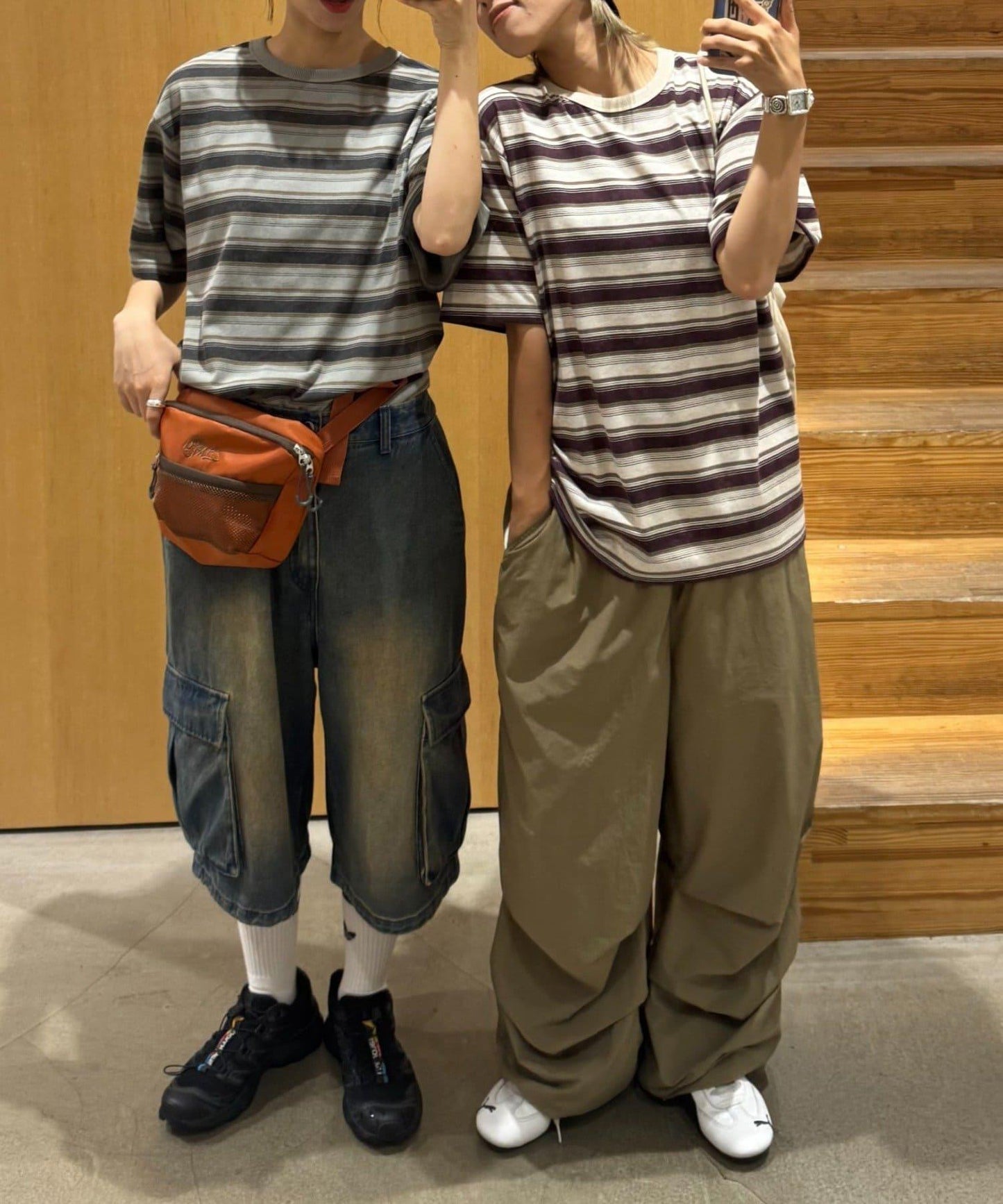 【CIAOPANIC TYPY】【UNISEX】復古風條紋T恤