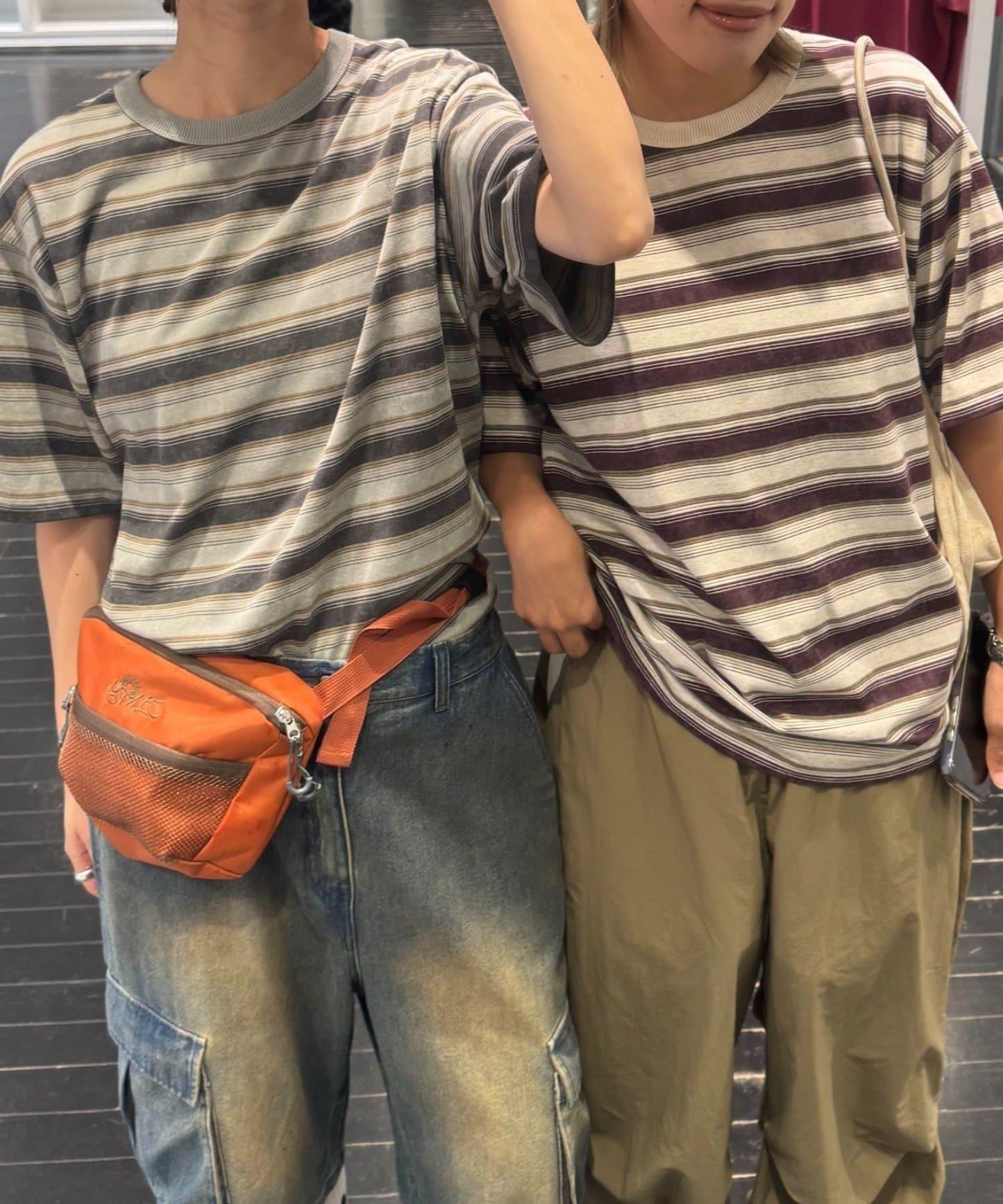 【CIAOPANIC TYPY】【UNISEX】復古風條紋T恤