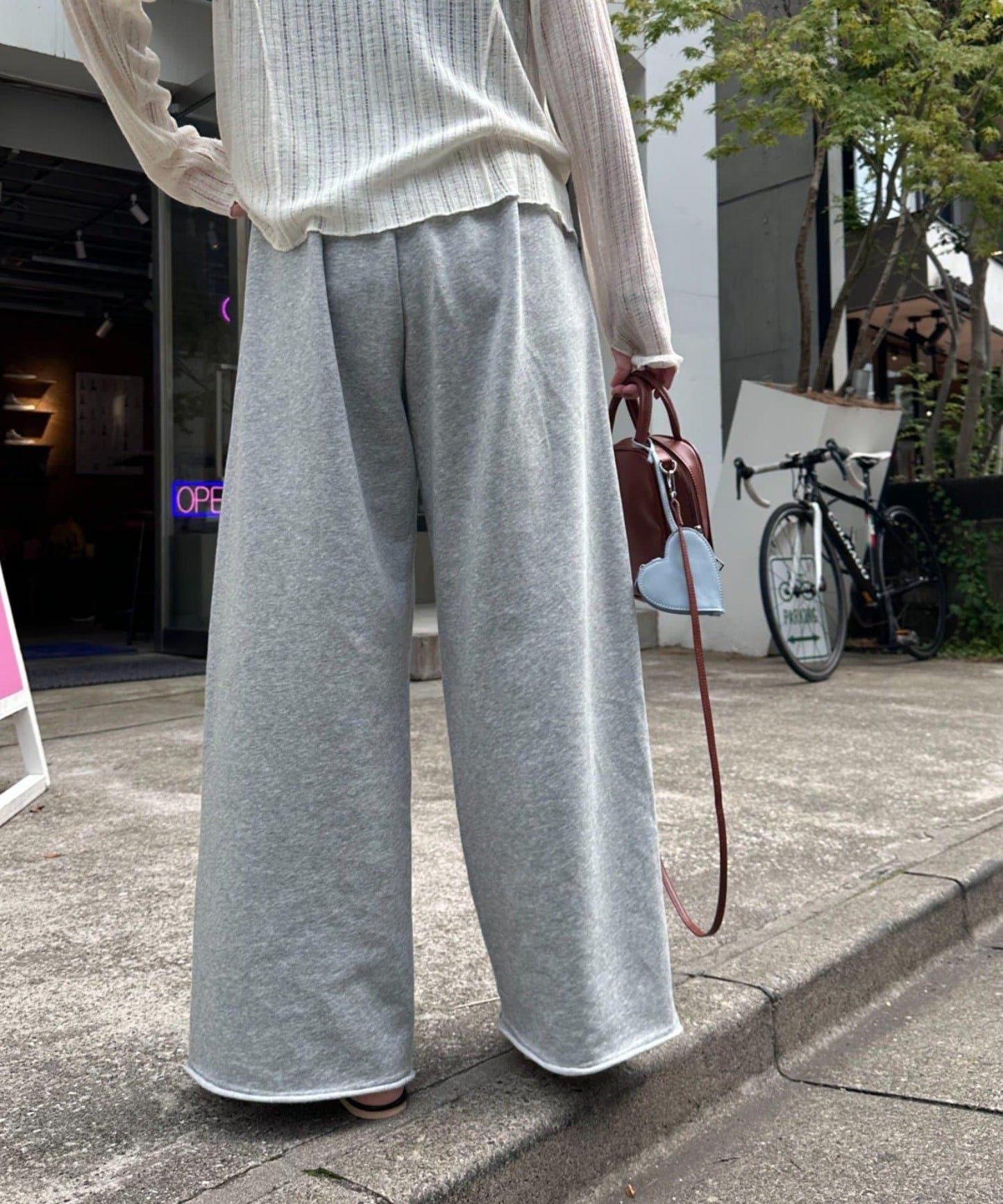 裡毛寬鬆運動褲/休閒褲