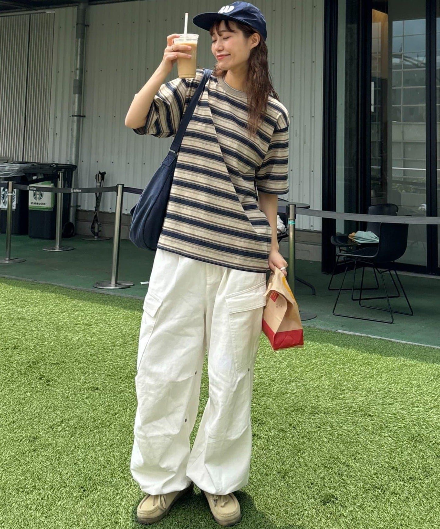 【CIAOPANIC TYPY】【UNISEX】復古風條紋T恤