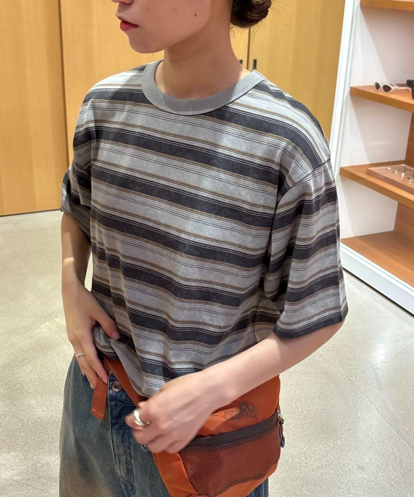 【CIAOPANIC TYPY】【UNISEX】復古風條紋T恤