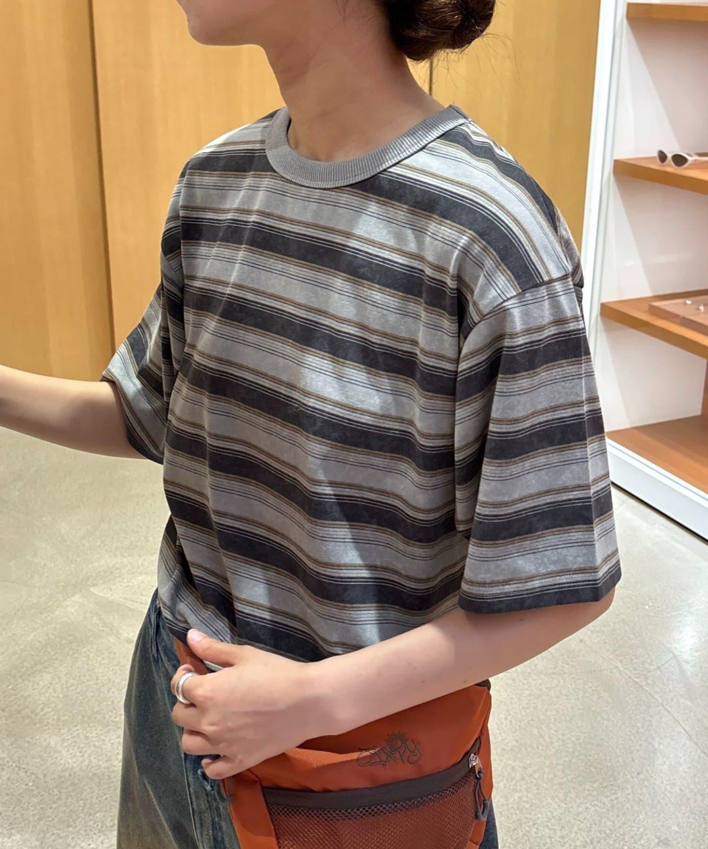 【CIAOPANIC TYPY】【UNISEX】復古風條紋T恤