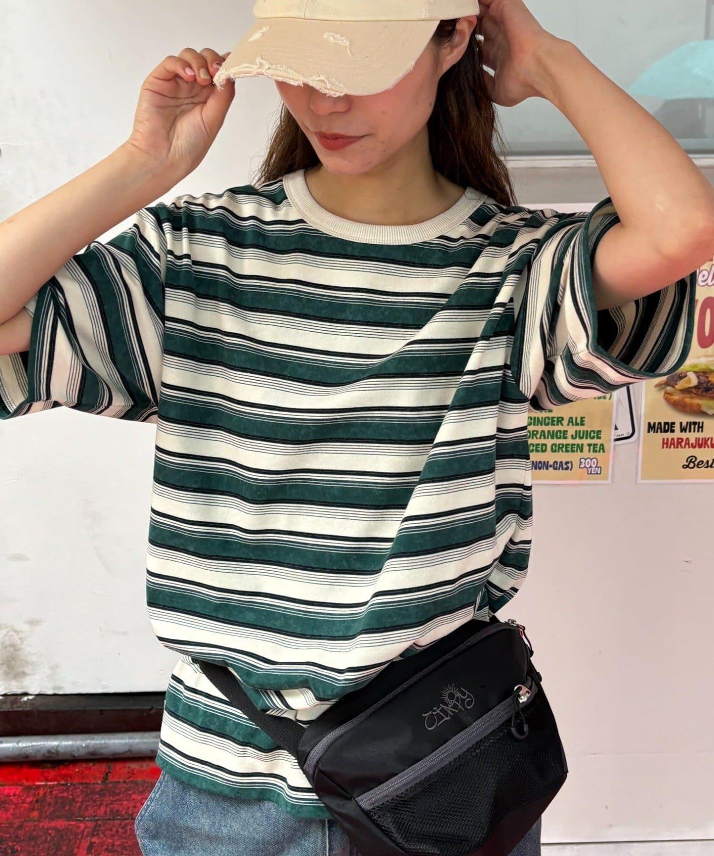【CIAOPANIC TYPY】【UNISEX】復古風條紋T恤