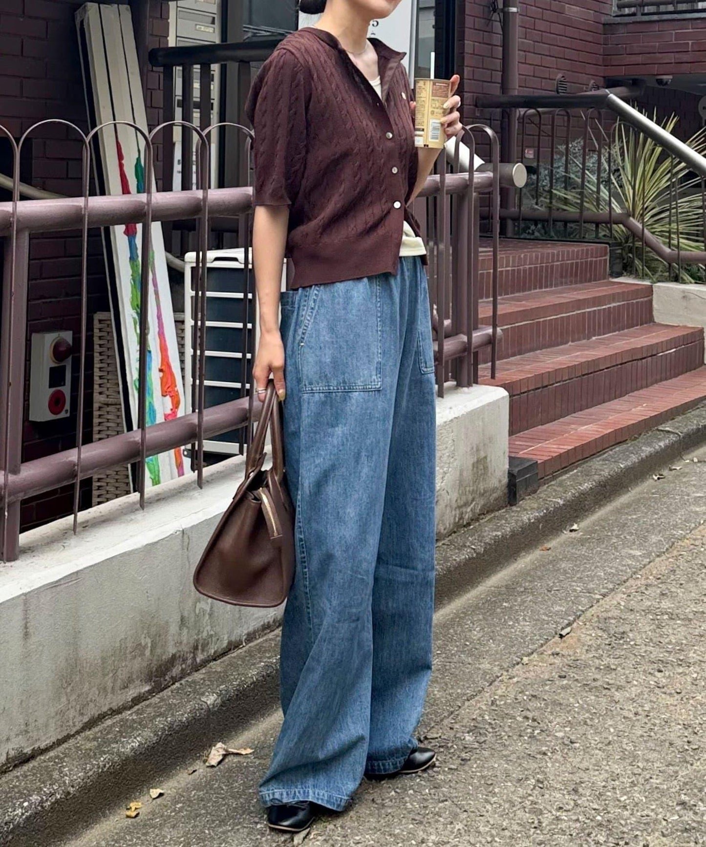 FR刺繡連帽圖案短袖開衫