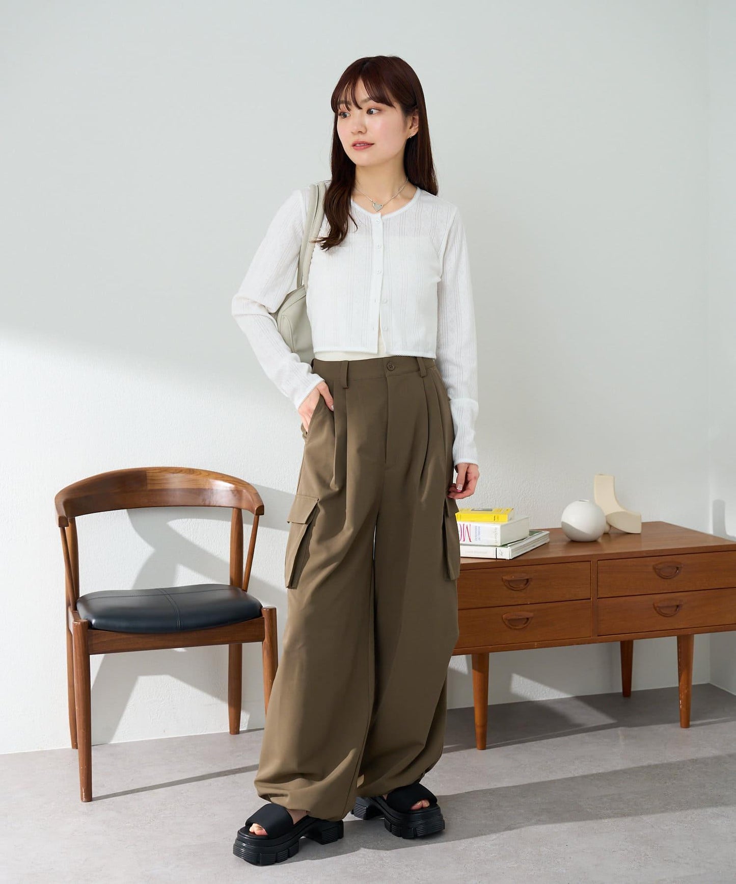 棉質蕾絲小開衫