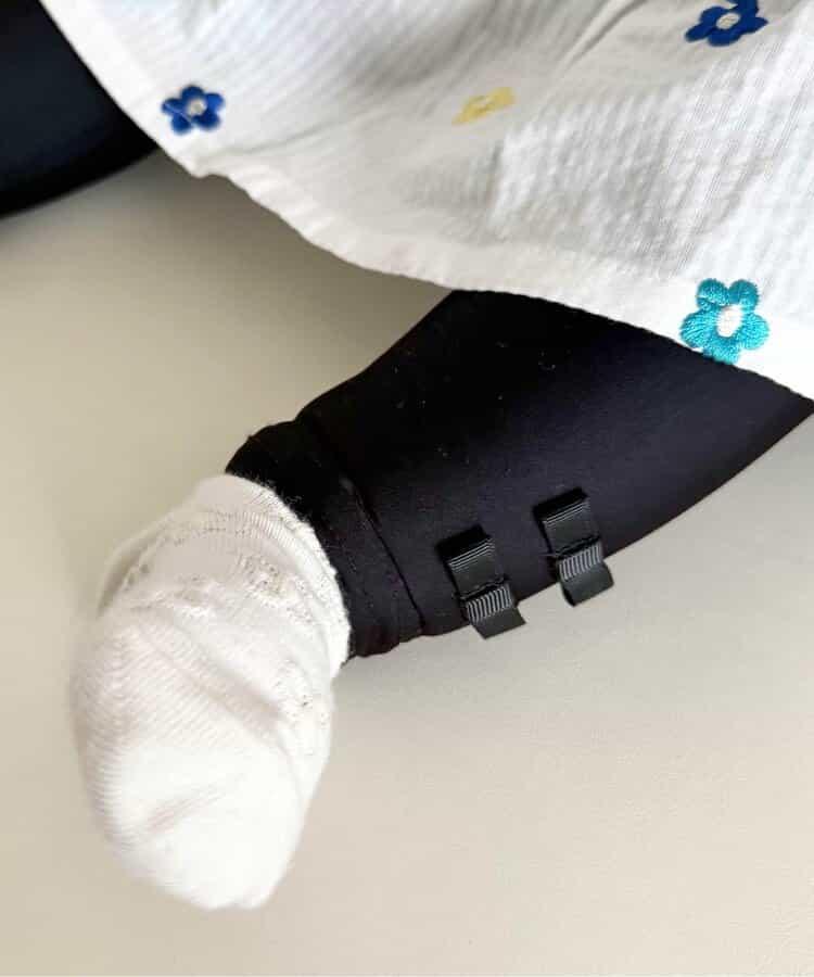 下襬蝴蝶結防紫外線褲襪 10分褲