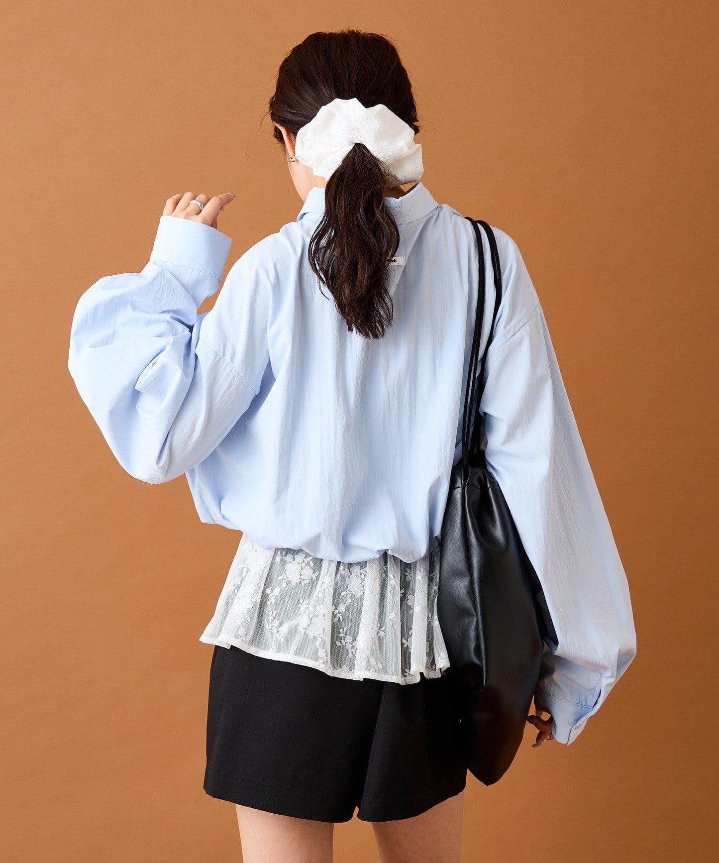 蕾絲對接襯衫
