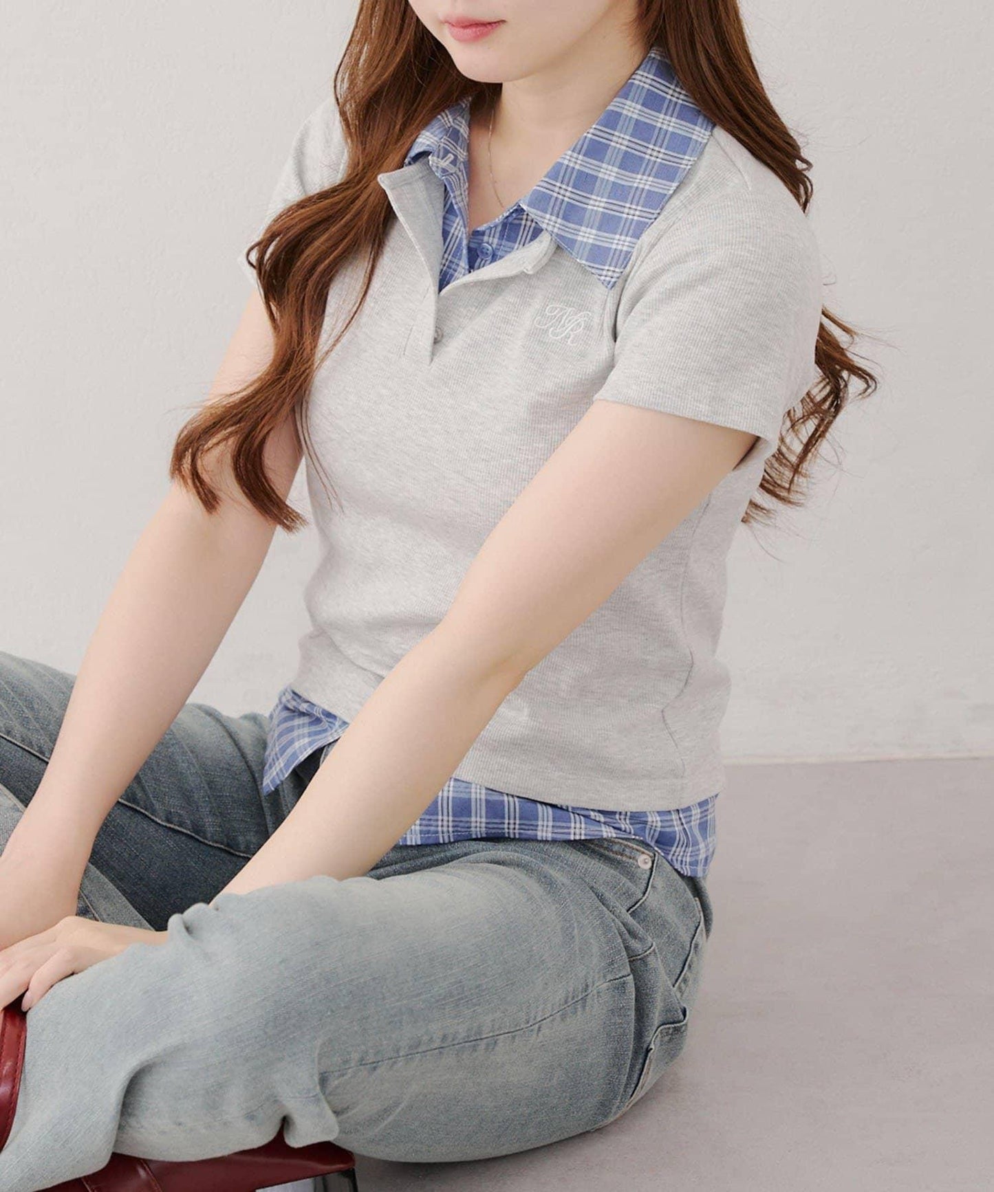【@re.__mi23精選】假襯衫疊穿上衣