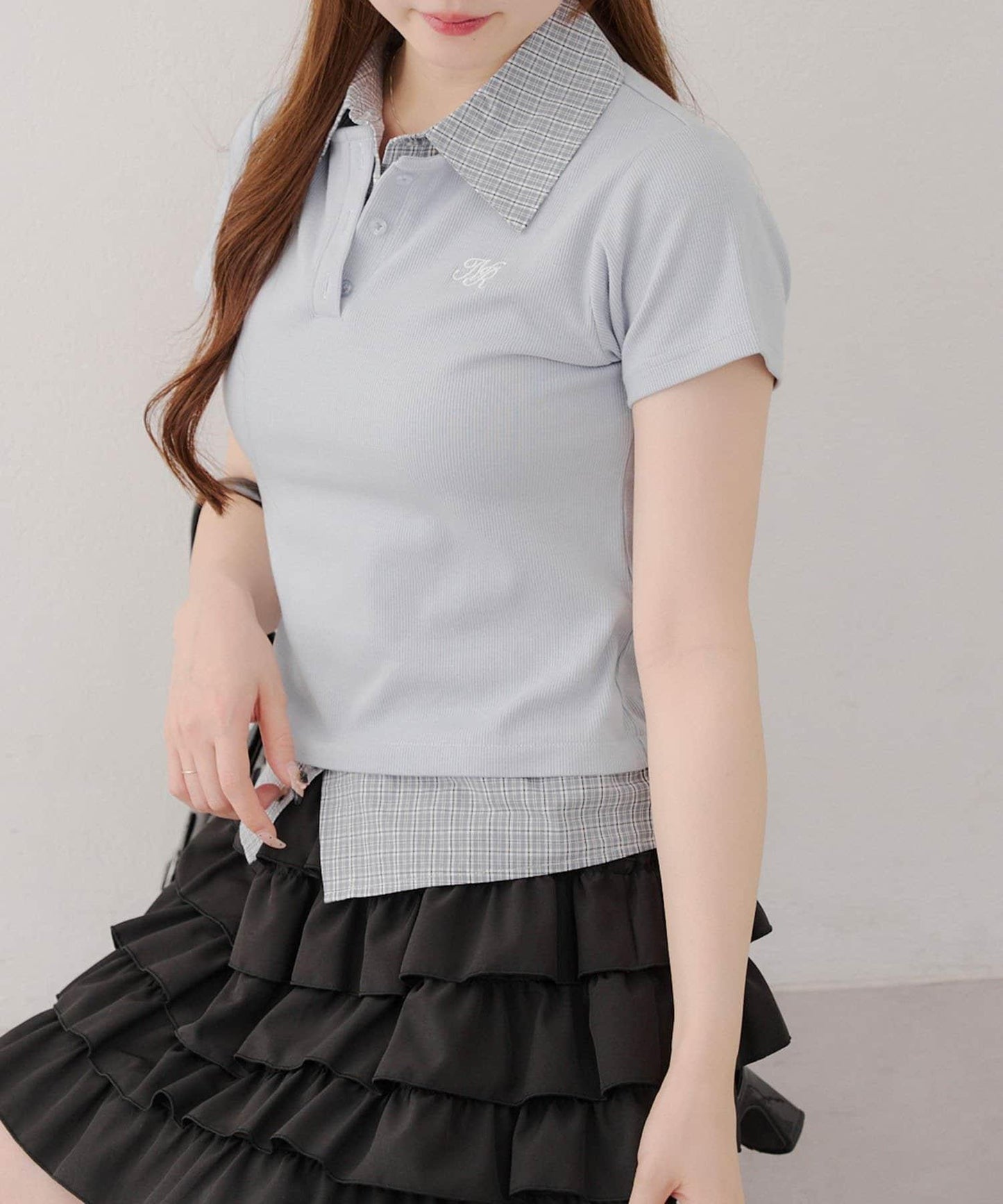 【@re.__mi23精選】假襯衫疊穿上衣