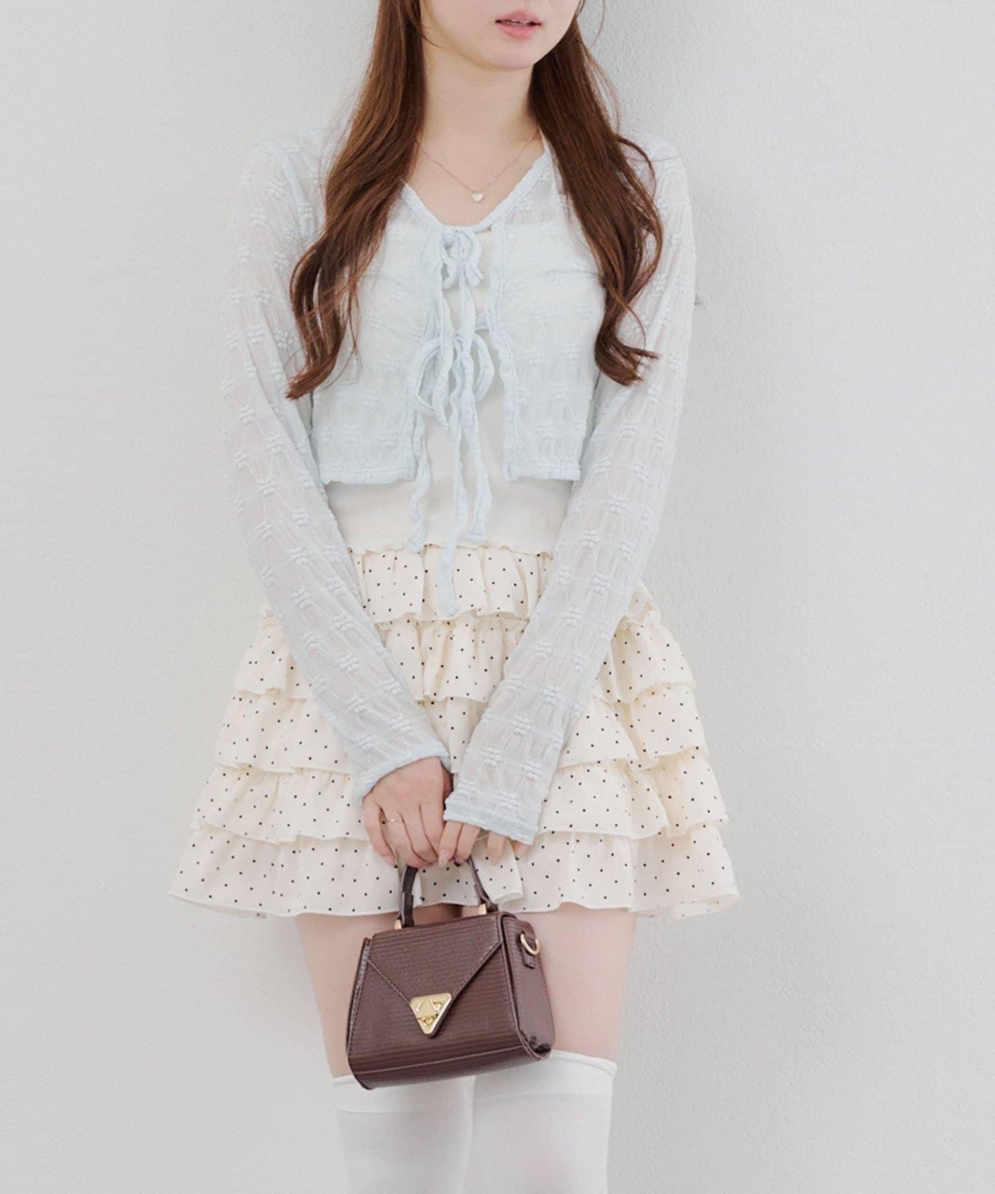 【@re.__mi23精選】蕾絲開衫+露肩背心套裝