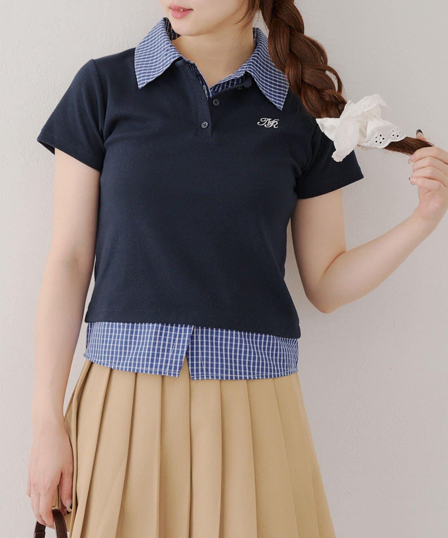 【@re.__mi23精選】假襯衫疊穿上衣