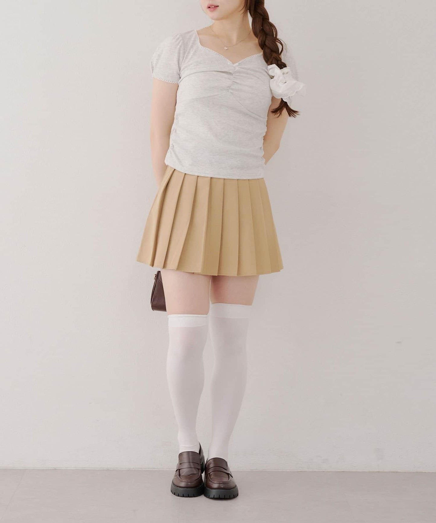 【@may_81o精選】網眼抽褶T-shirt