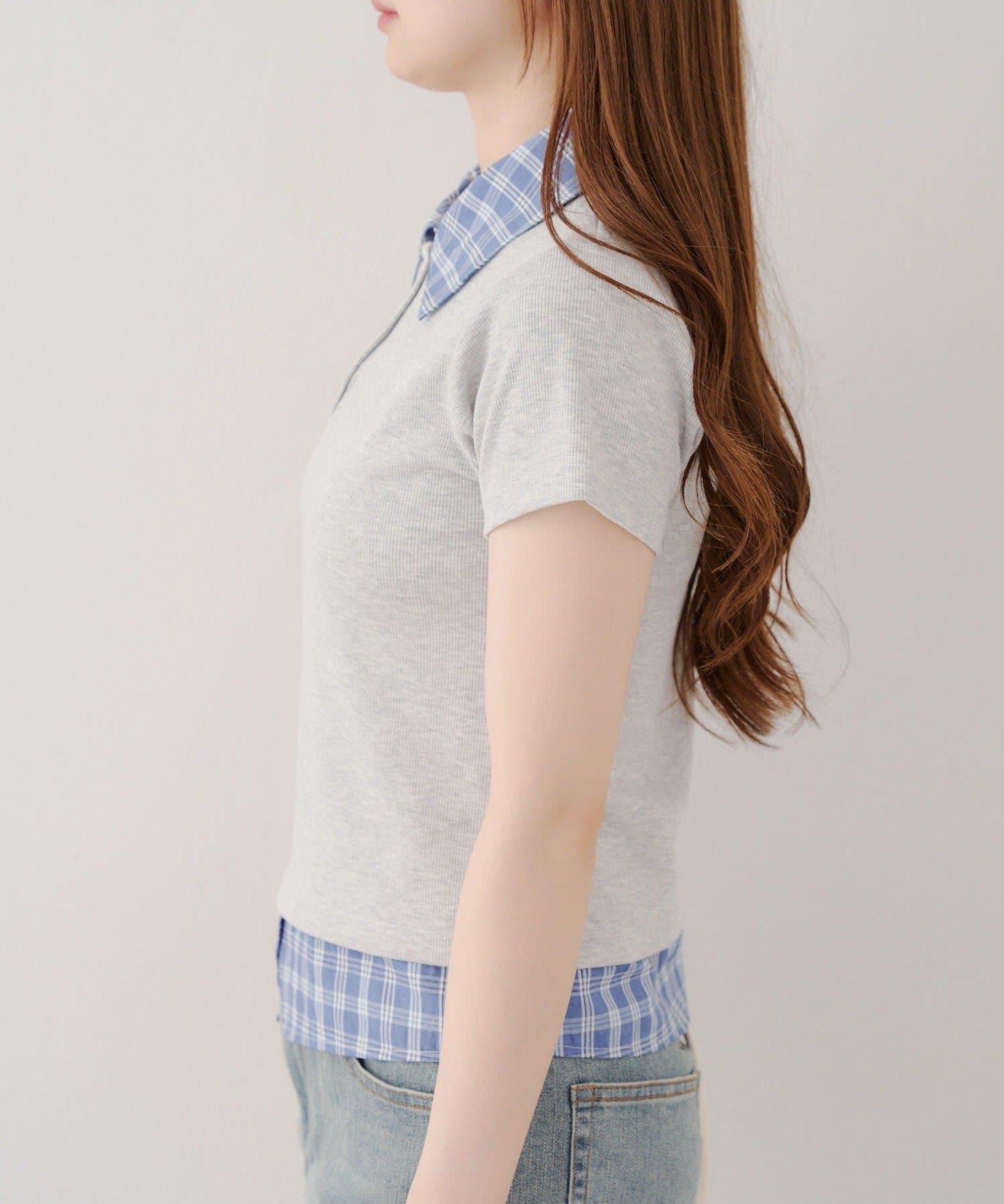 【@re.__mi23精選】假襯衫疊穿上衣